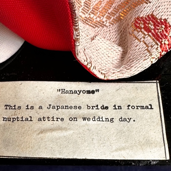 Hanayome Geisha Doll,  Japanese Bride Doll by Nishi Doll Co. c1950 - Picture 3 of 5